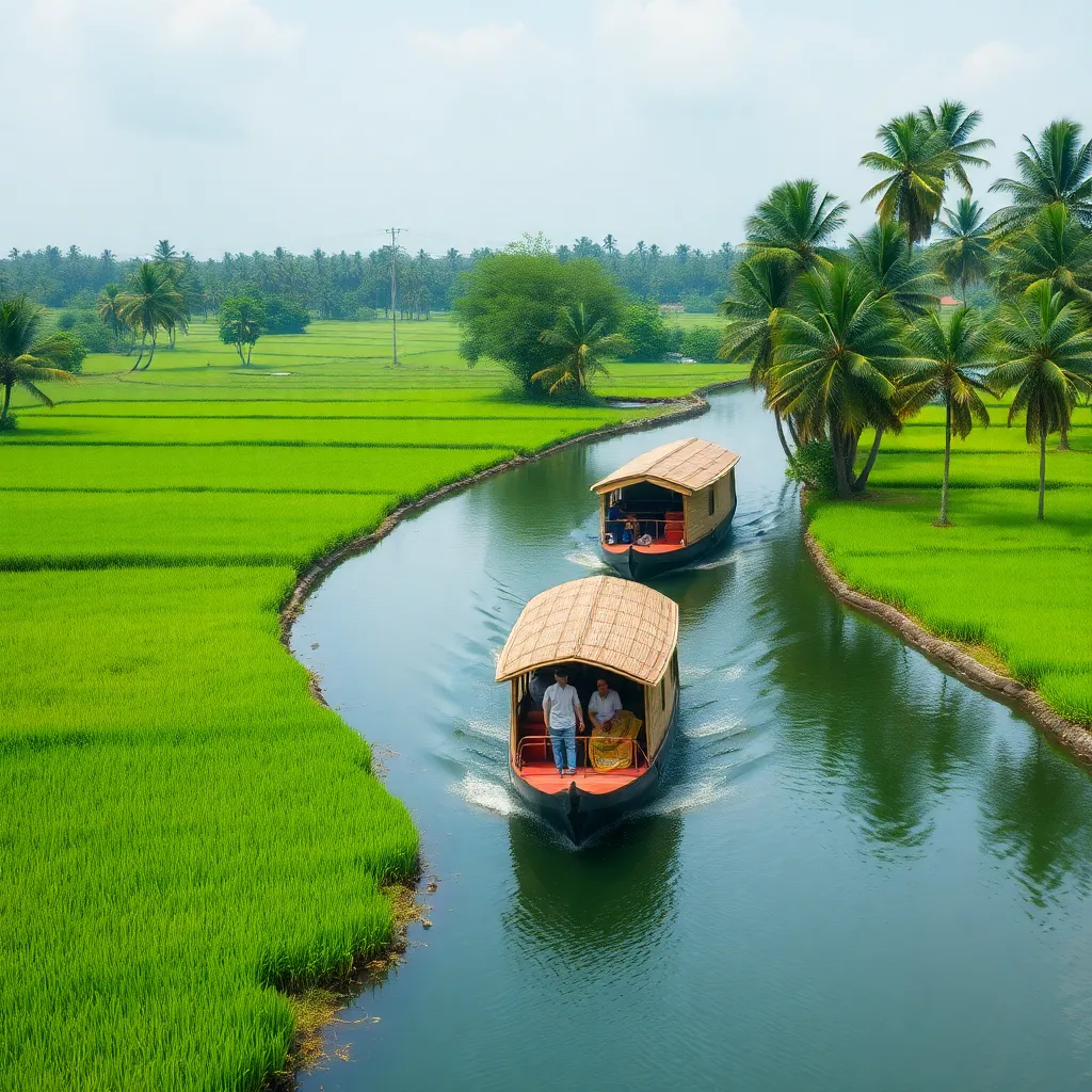 Serene backwaters of Kerala